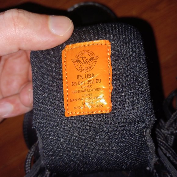 Sold - Milwaukee Leather MBL201 Women's Black Lace-Up Motorcycle Rider Boots - Picture 10 of 10